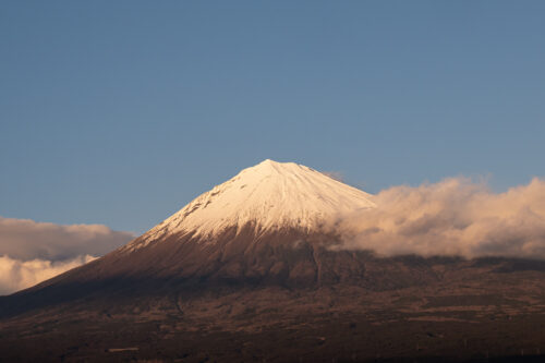 Fotografie hora Fudži - barevná, začátek soumraku no.1200397