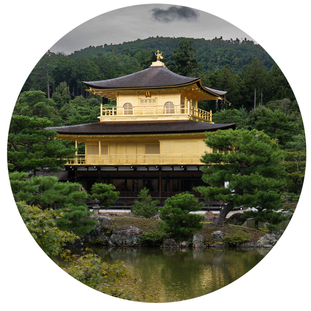 1150143 kruh kopie - Fotoobraz zlatý chrám Kinkakuji, Japonsko - kruhový formát - FUJI.pictures